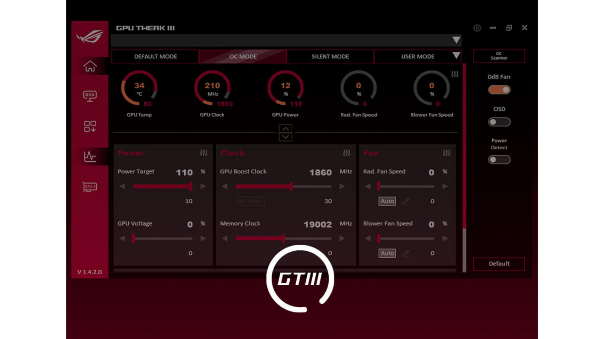 ASUS GPU Tweak III Kontrol Yazılımı