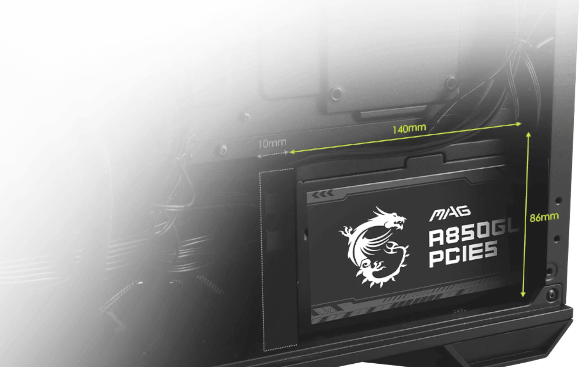 MSI MAG A850GL PCIE5 Kompakt Tasarım